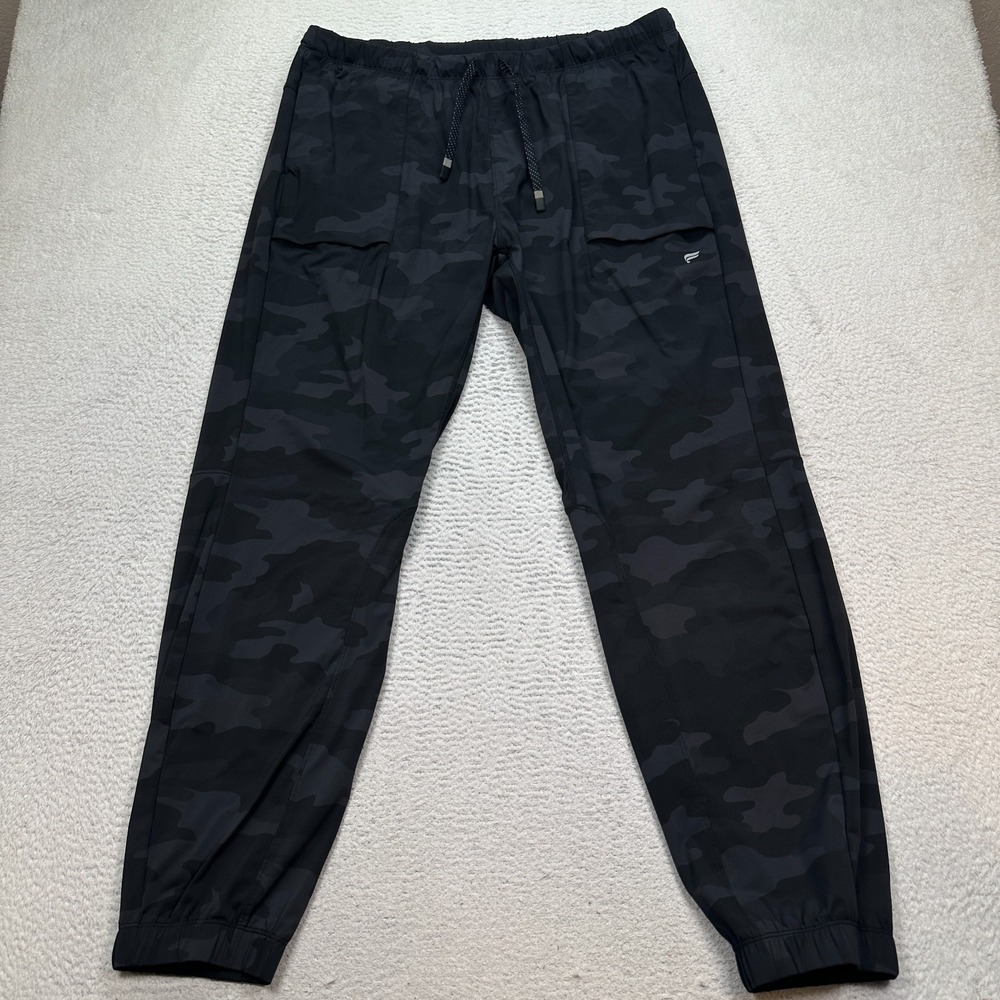 Men's Fabletics The One Jogger Sz 38x32 Dark Camo Lightweight Tapered
